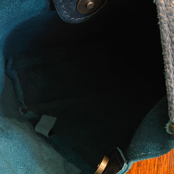 Portland Leather Goods Boreal Blue Green Small Naomi Shoulder Crossbody Bag - Picture 9 of 10